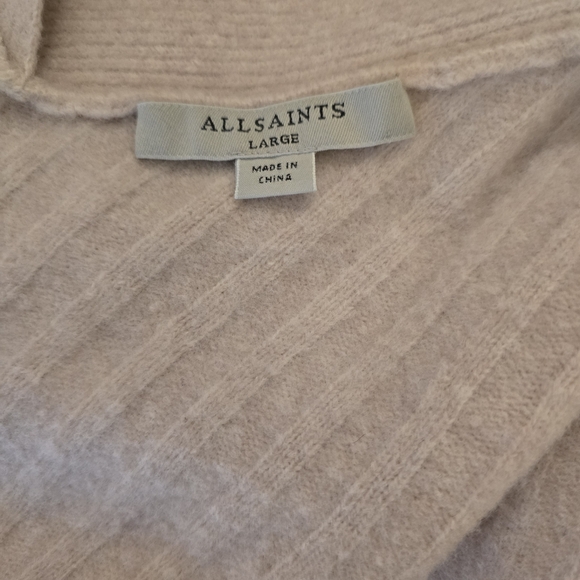 ALLSAINTS ENYA CARDIGAN AND CROP TOP SET IN WHISPER PINK - Picture 10 of 10
